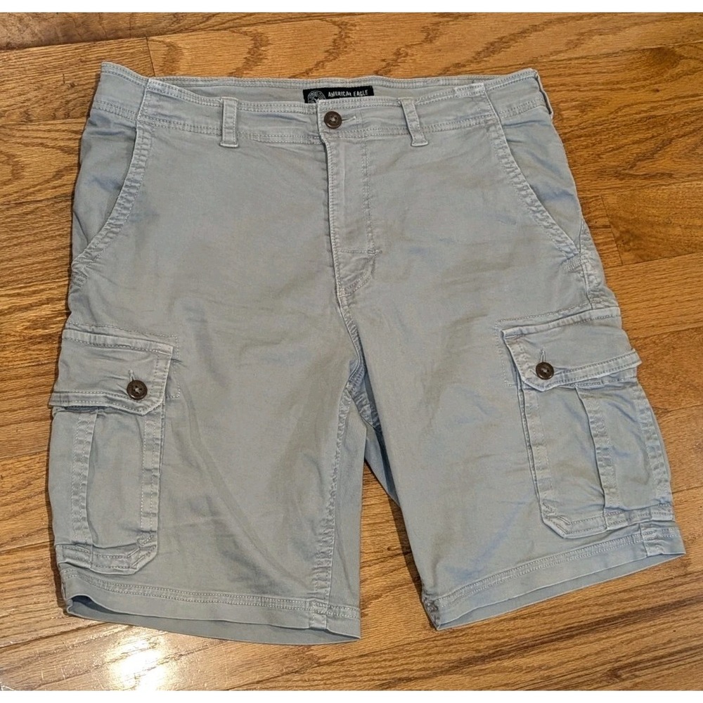 Utility Cargo Bermuda Shorts American Eagle Active Flex Gray Size 38